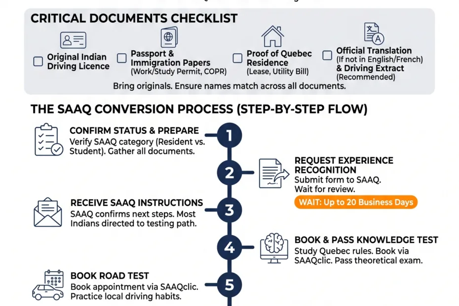 Indian Driving License in Quebec SAAQ Conversion Steps for Newcomers