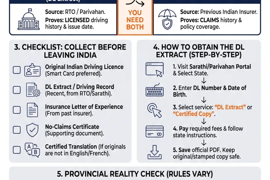 Indian Driving History Letter for Canadian Insurance What You Need