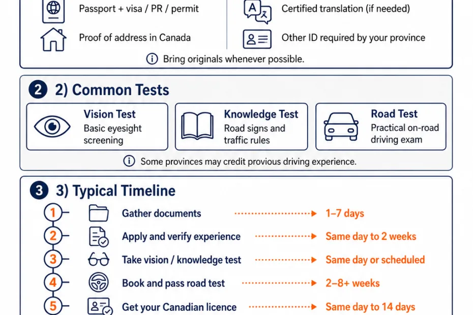 Indian Licence To Canadian Licence Documents, Tests And Timeline