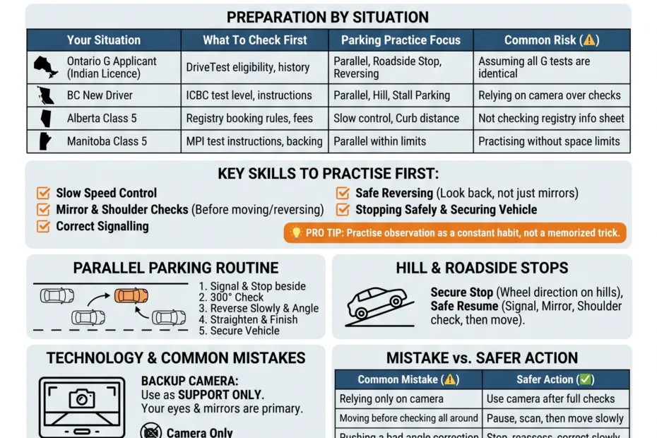 Canadian Parking Test Guide For Indian Drivers