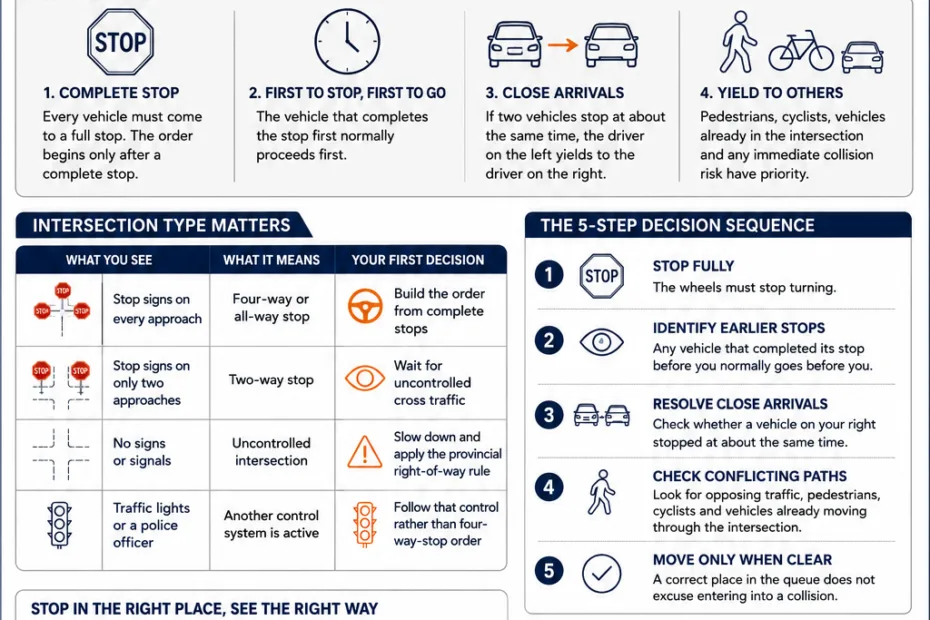 Four Way Stops In Canada A Guide For Indian Drivers